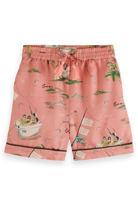 STRAIGHT LEG ALL-OVER PRINTED SHORTS SEASIDE ADVENTURES 1