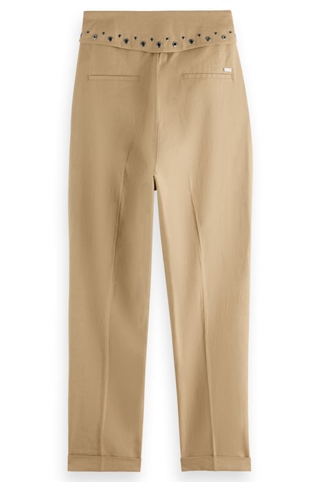 LILY WAIST FLAP LINEN PANT LIGHT ARMY 2