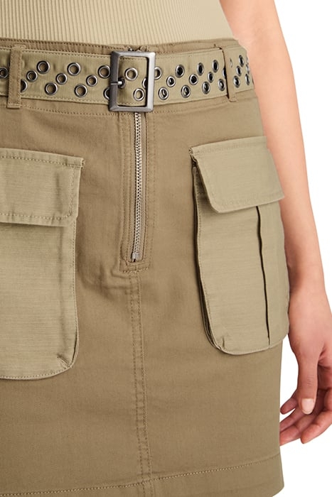 HIGH-RISE CARGO MINI SKIRT LIGHT ARMY 7