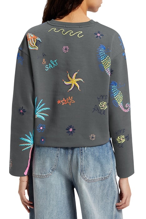 BOXY FIT EMBROIDERED SWEATSHIRT ANTRA 2