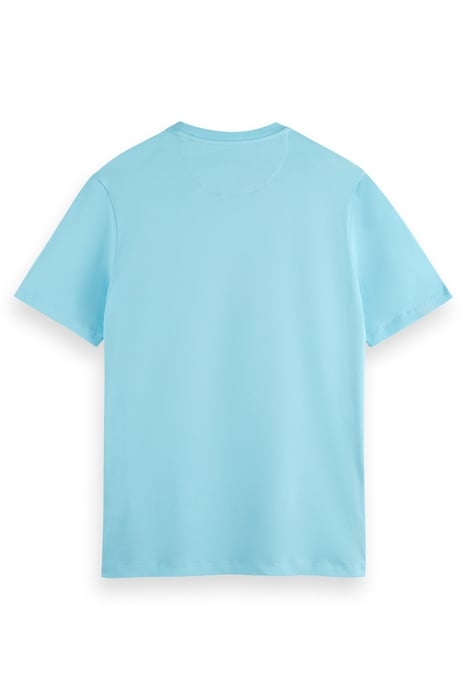 ESSENTIAL LOGO BADGE T-SHIRT WASHED NEON BLUE 2