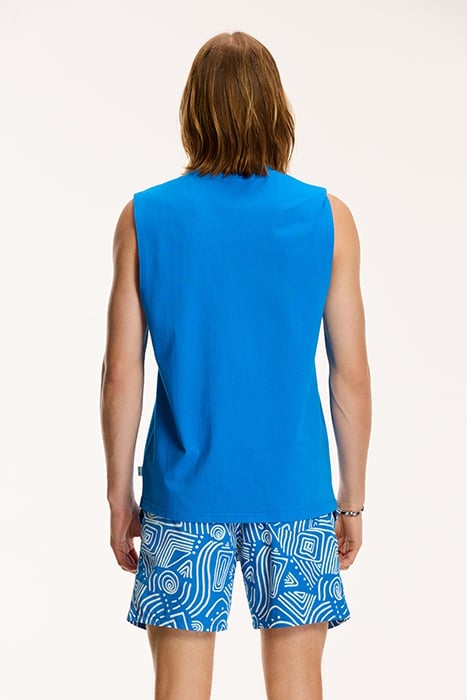 BEYOND THE BLUES SLEEVELESS T-SHIRT SKYDIVE BLUE 2