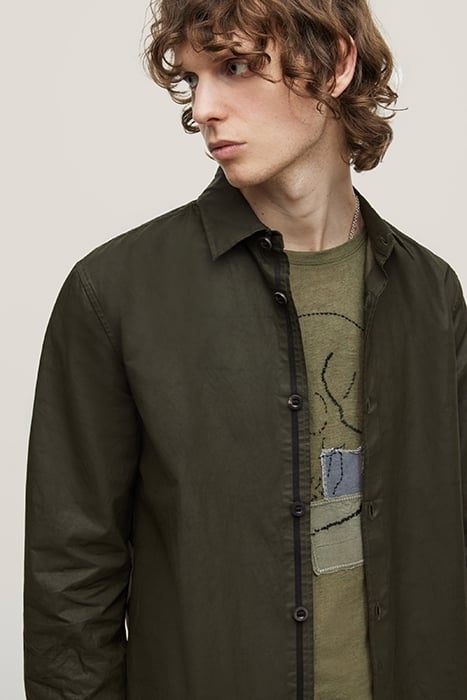 OVER SHIRT WITH TAPE BUTTONS KELP 2