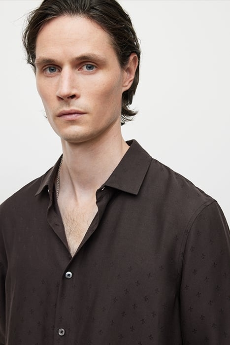 STRAIGHT BOTTOM HEM SHIRT WITH REGULAR C BLACK 2