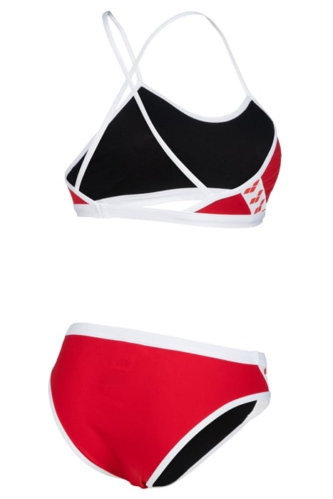 WOMEN'S ARENA ICONS BIKINI CROSS BACK SO RED-WHITE 7