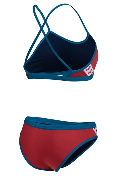 WOMEN'S ARENA ICONS BIKINI CROSS BACK SO ASTRO RED-BLUE COSM 7