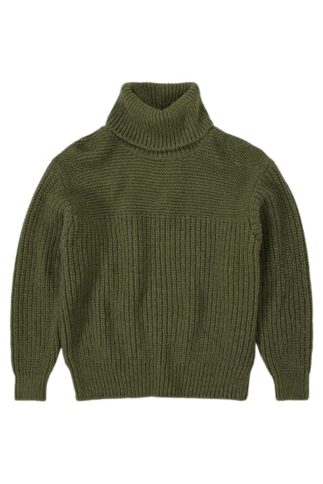 CHUNKY ROLL NECK INDUSTRIAL GREEN 4