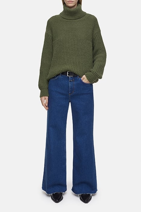 CHUNKY ROLL NECK INDUSTRIAL GREEN 3