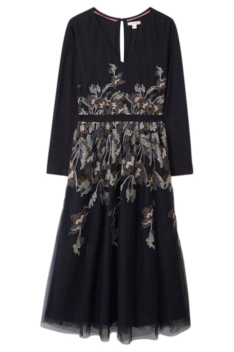 EMBROIDERED MESH DRE BLACK 1