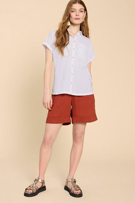 ELLIE COTTON SHIRT PALE IVORY 2