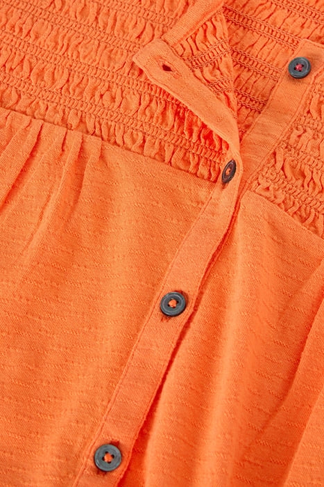 DANIELLA SHIRRED TOP MID ORANGE 2