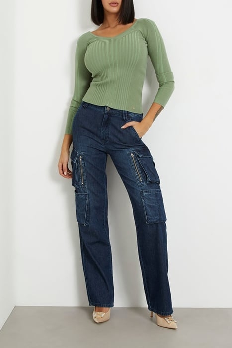 ALLIE VN LS SWTR COLD DEW AND CHILE V 3