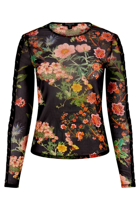 LEWIS MESH TOP BLACK BEAUTY BLOUSE PRINT 4