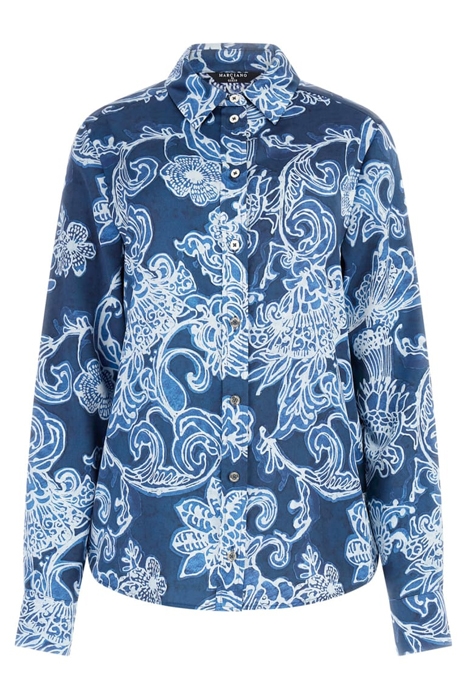 MELISSA PRINTED SHIRT FLORAL INK BUTTON-DOWN PRINT 4