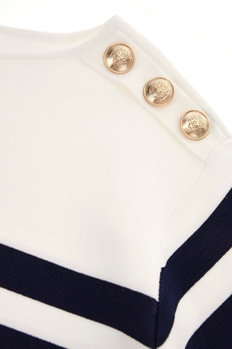 FEBE SWEATER STRIPED BLUE AND WHITE KNITTED STRIP 7