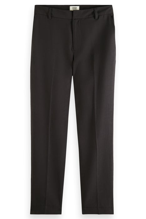 LOWRY - MID RISE SLIM LEG DRAPEY PANTS CHARCOAL 4