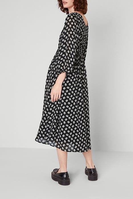 V COLLAR LONG PRINTED DRESS ERIKA 5