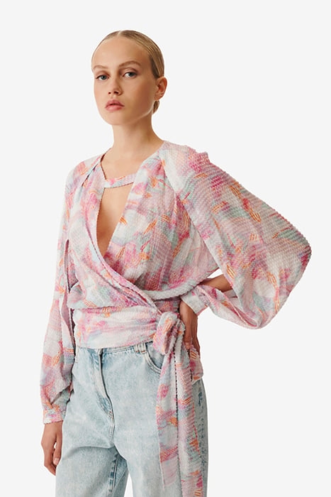 FREDDI BLOUSE IN LIGHT PINK MULTICO 4