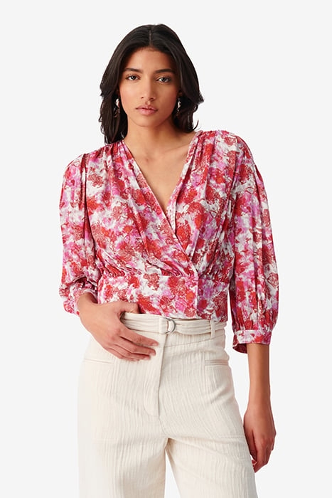MAELLA BLOUSE IN RED MULTICO 1