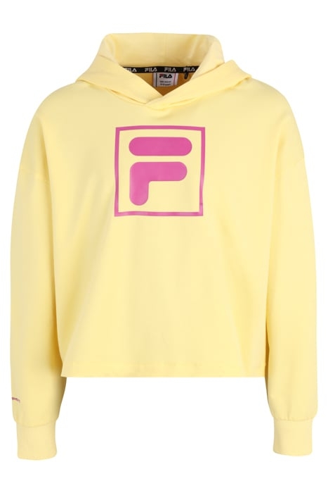 BURGHAUN CROPPED HOODY PALE BANANA 1