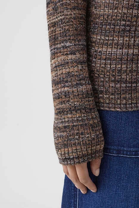 RIB TURTLENECK KNITS BLUE HEATHER 6