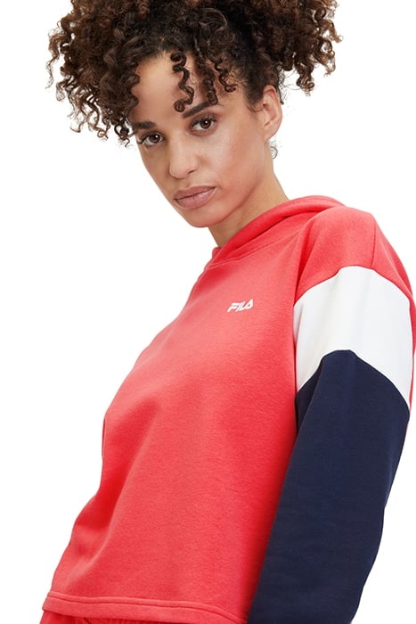 TREVI BLOCKED CROPPED HOODY CAYENNE-BLACK IRIS-BRIGHT WHITE 7