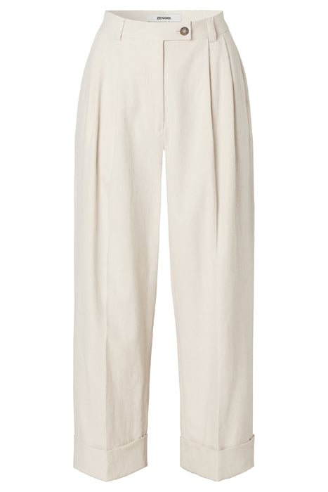 LINEN MIX PLEATED PANTS SIMPLY TAUPE 4