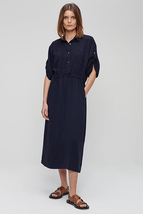 DRAWSTRING DRESS MIDNIGHT BLUE 1