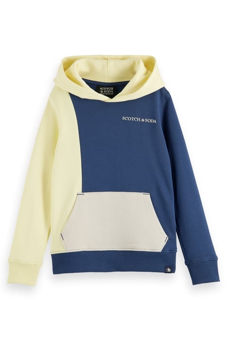 BOYS REGULAR FIT COLOURBLOCK HOODIE IN ORGANIC COTTON STORM 3