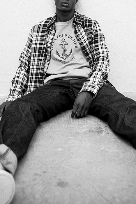 AZURE T-SHIRT WITH ANCHOR IMAGE 5