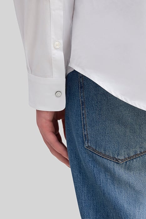 UNISEX WHITE ORGANIC COTTON GENDER FREE SHIRT 6