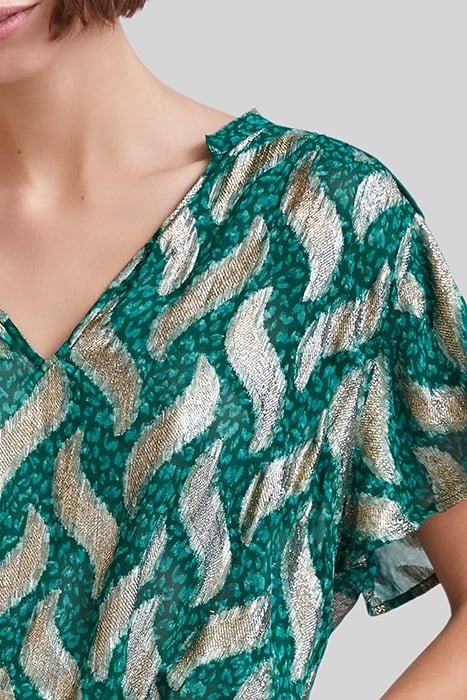 EMERALD TOP WITH GOLD LEAF PRINT 6