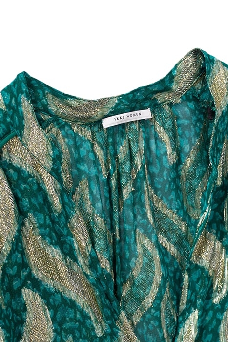 EMERALD TOP WITH GOLD LEAF PRINT 7