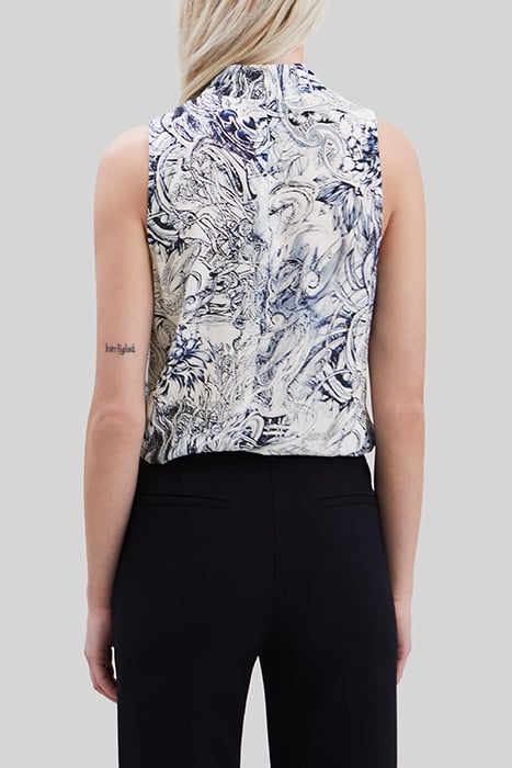 ECRU LENZING™ ECOVERO™ TATTOO-PRINT TOP 2