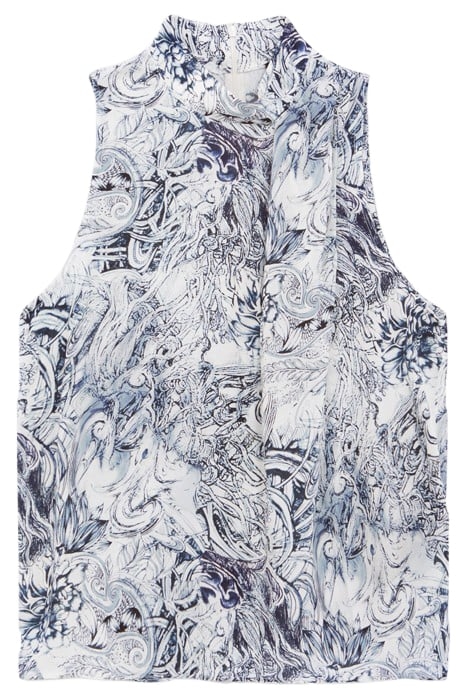 ECRU LENZING™ ECOVERO™ TATTOO-PRINT TOP 5