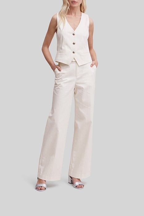 ECRU PINSTRIPE SUIT TROUSERS 3