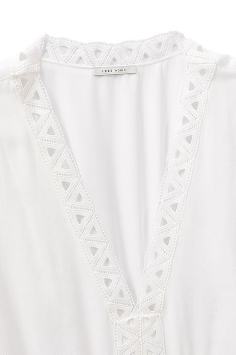 OFF-WHITE RECYCLED DRESS WITH LACE BRAID 6