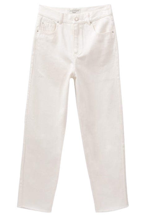 OFF-WHITE BOYFRIEND JEANS WITH FRINGED CUFFS 4