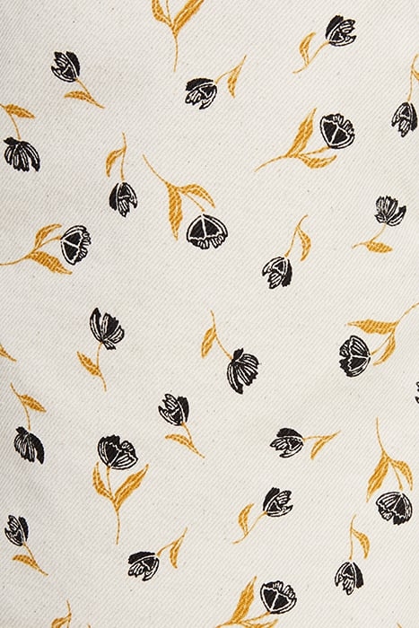 ECRU DENIM SHORTS WITH ROCK MINI-FLOWER PRINT 7