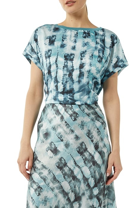 COMMA T-SHIRTS BLUE-GREEN AOP 1