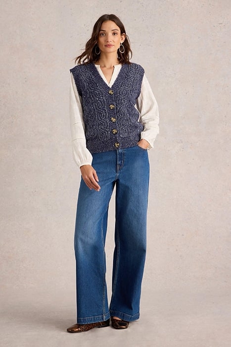 CABLE NEP BUTTON THROUGH TANK NAVY MULTI 1