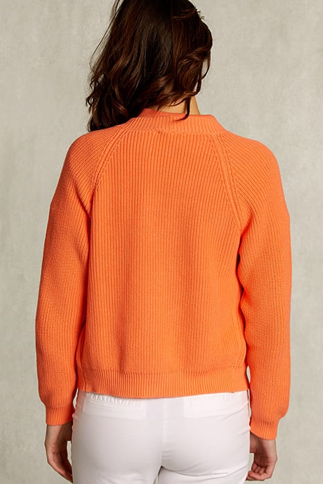 ORANGE BASIC V-NECK CARDIGAN ORANGE 2
