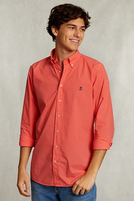 CUSTOM FIT POPLIN SHIRT ROSE RED 4