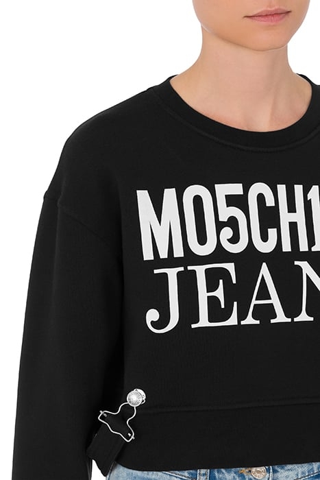 CROPPED SUSPENDERS SWEATSHIRT BLACK 4