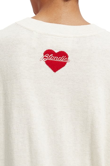 BLONDIE INTARSIA PULLOVER ECRU MELANGE 7