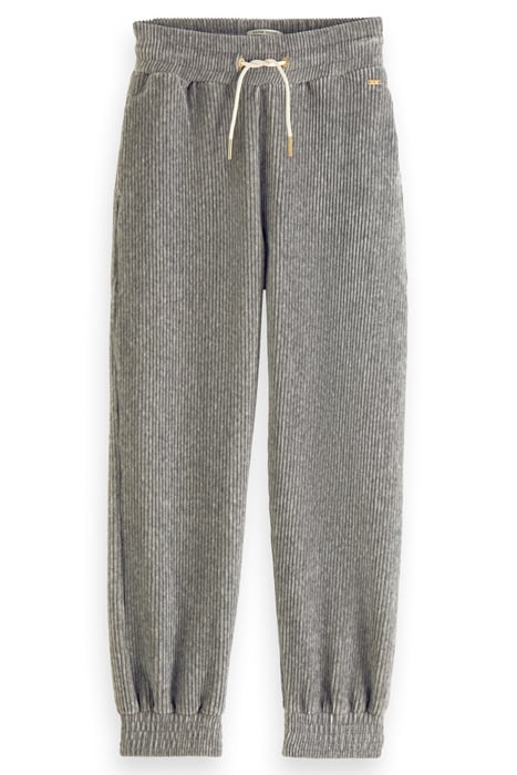 GIRLS CORDUROY TAPERED SWEATPANTS GREY MELANGE 4