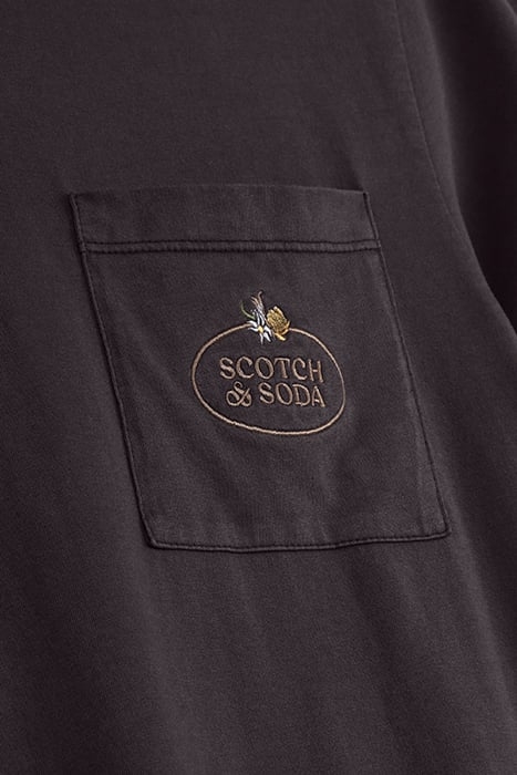 GARMENT DYED SS POCKET TEE BLACK 3