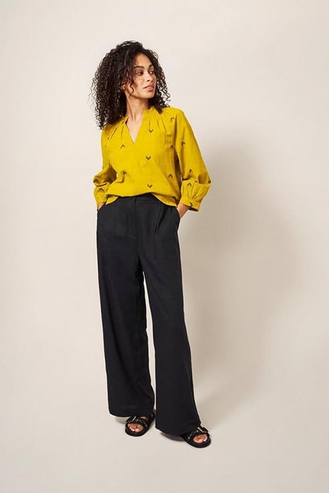 LUCINDA WIDE LEG TROUSER PURE BLACK 1