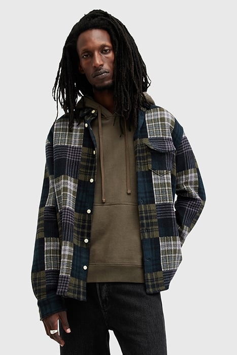 HOPTON LS SHIRT KHAKI GREEN 6