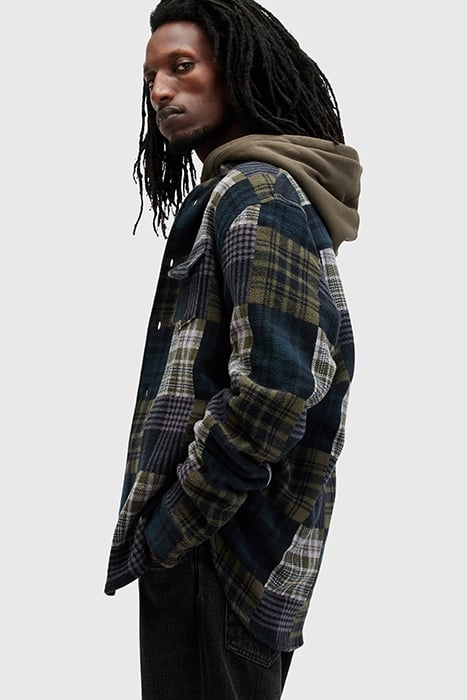 HOPTON LS SHIRT KHAKI GREEN 7